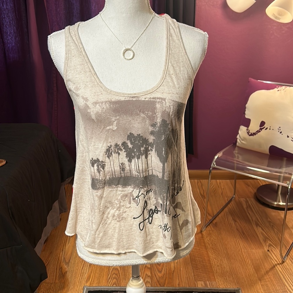 Stranded tank top, sz  M